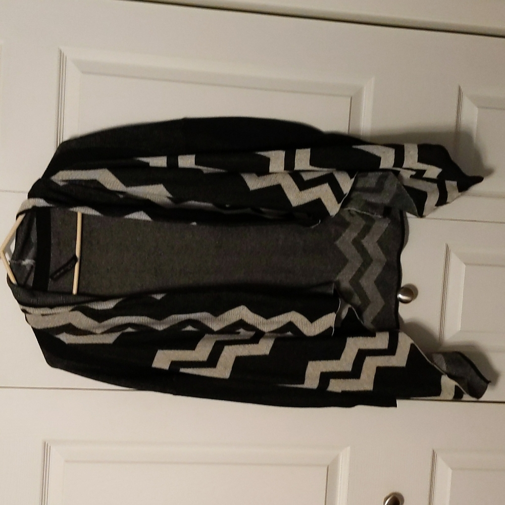 Black patterned cardigan